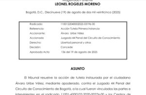 Fallo Tutela Libertad Álvaro Uribe