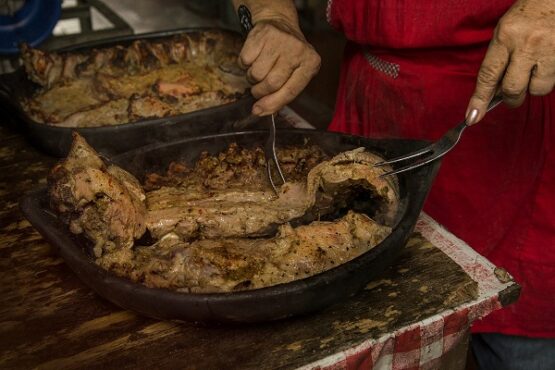 Plato de Asado Huilense, comida típica del Huila